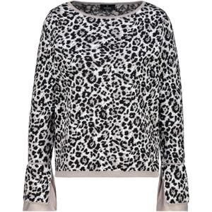 monari - Trui - Beige - Dierenprint - Knitwear