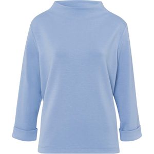 Frank Walder Trui blauw (Maat: 38) - Effen - Halslijn: Opstaande kraag,