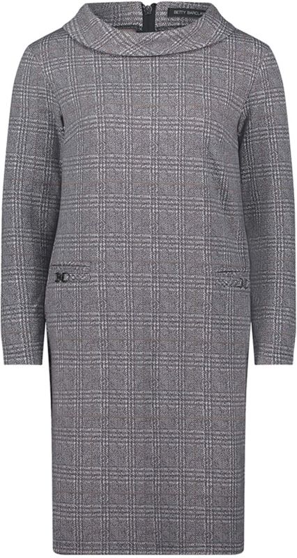 Betty Barclay - Sweatkleed - Grijs - Sportief-Feminien Geruit