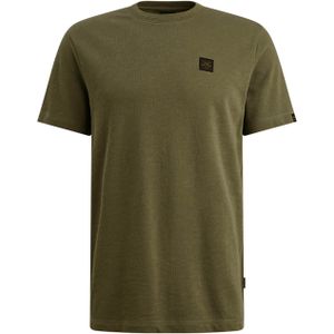 PME Legend T-shirt groen (Maat: S) - Effen - Halslijn: Ronde hals,