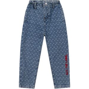 Alix - mini tapered bull denim broek - Blauw - Effen
