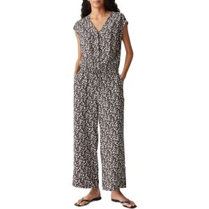OPUS Jumpsuit 'Moneli'  donkerbruin / wit