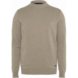 Scotland Blue Trui beige (Maat: L) - Mélange - Halslijn: Opstaande kraag,