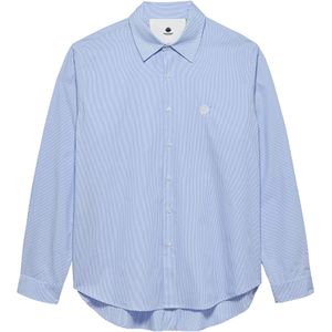 New Amsterdam Overhemd lange mouw blauw (Maat: M) - Streep