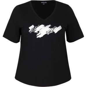 Exxcellent T-shirt zwart (Maat: 44) - Fotoprint - Halslijn: V-hals,