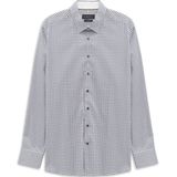 bugatti - Overhemd - Navy - Lichtblauw - Wit - Regular Fit - Lange Mouw