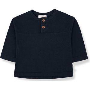 One More in the family Trui blauw (Maat: 9M) - Baby