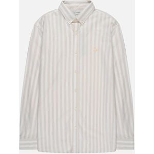 The GoodPeople Heren overhemd lange mouw beige (Maat: L)