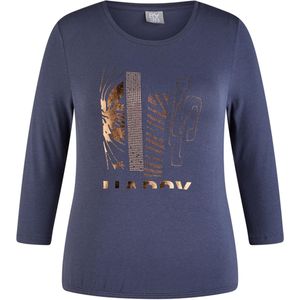 Rabe Longsleeve blauw (Maat: 44) - Fotoprint - Halslijn: Ronde hals,