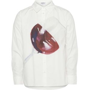 Sabbatical Heren overhemd lange mouw wit (Maat: S) - TekstFotoprint