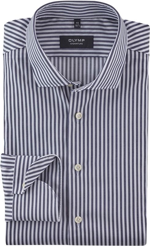 OLYMP SIGNATURE - Nachtblauw - Overhemd - Tailored Fit - SIGNATURE Kent
