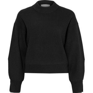 FFC Fashion Trui zwart (Maat: S) - Effen - Halslijn: Opstaande kraag,