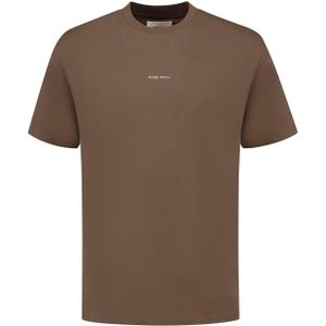 Pure Path T-shirt bruin (Maat: S) - Fotoprint - Halslijn: Ronde hals,