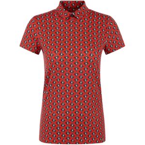 Marc Cain Dames t-shirt rood (Maat: 38) - Halslijn: Polokraag,