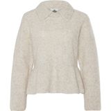 Karen By Simonsen Dames trui ecru (Maat: M) - Mélange - Halslijn: Ronde hals,