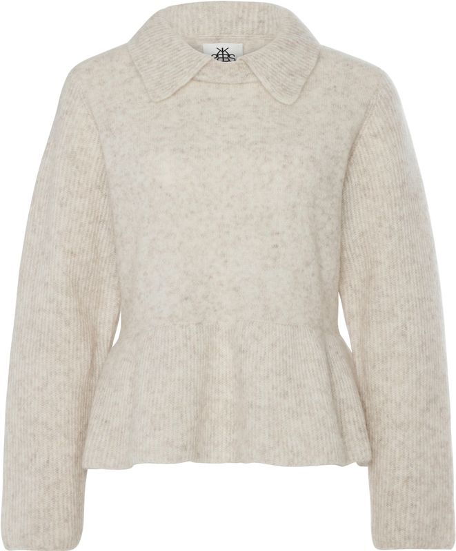 Karen By Simonsen Dames trui ecru (Maat: M) - Mélange - Halslijn: Ronde hals,