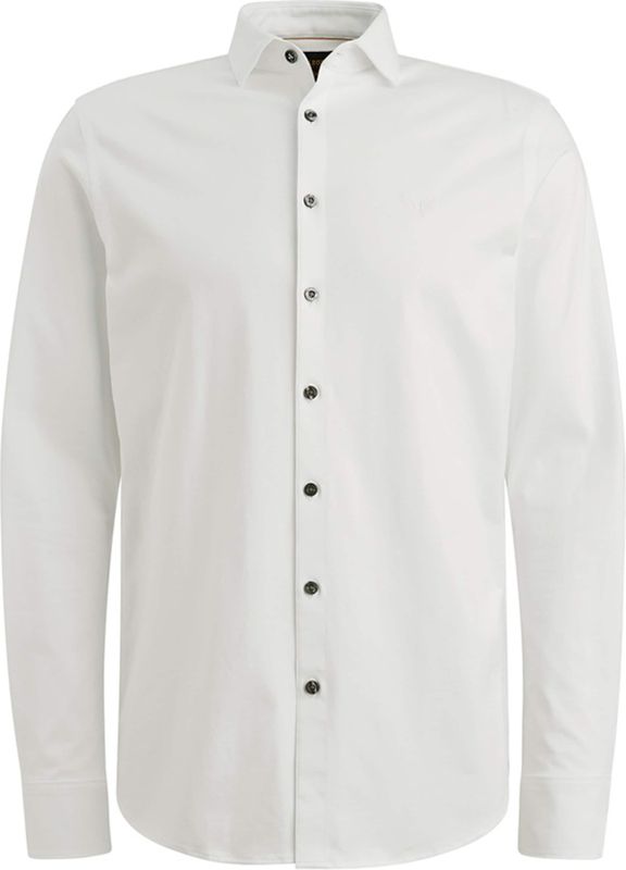 PME Legend Heren overhemd lange mouw wit (Maat: S) - Effen