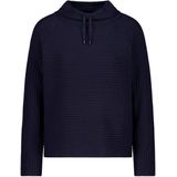 Monari - Pullover - Blauw - Effen - Ronde Halslijn