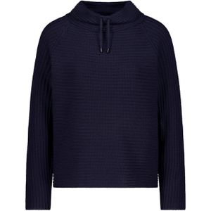 Monari - Pullover - Blauw - Effen - Ronde Halslijn