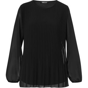 Frank Walder - Blouse - Blauw - Effen - Ronde Halslijn