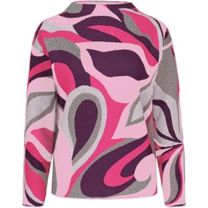 Bianca - UNDINE - Trui - Roze - Opstaande Kraag