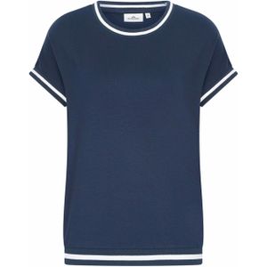 HV Society T-shirt blauw (Maat: 36) - Effen - Halslijn: Ronde hals,