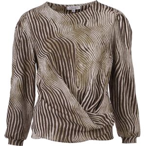 Enjoy Top bruin (Maat: M) - Halslijn: Ronde hals,