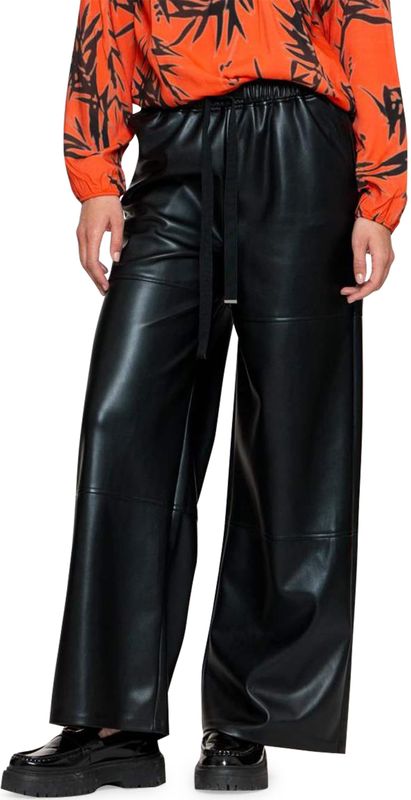 Geisha - Broek Touwtjes Wide Fit - Zwart - Pantalons