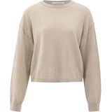 Yaya - Gebreide Trui - Beige - Dames