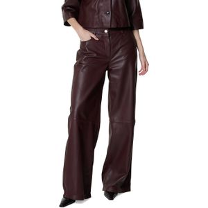 STUDIO AR TESS broek bordeaux (Maat: 36) - Effen