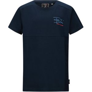Retour T-shirt blauw (Maat: 158-164) - Effen - Halslijn: Ronde hals,
