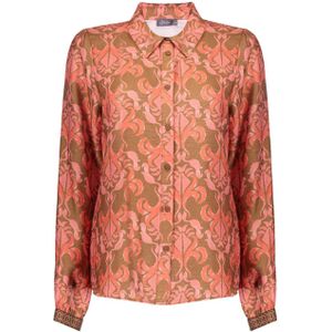 Geisha - Blouse Allover Print - Bruin - Blouses