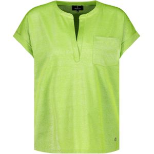 Monari T-shirt groen (Maat: 44) - Effen - Halslijn: V-hals,
