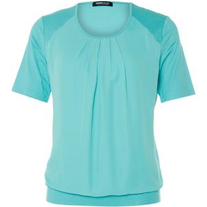 Frank Walder Blouse blauw (Maat: 48) - Effen - Halslijn: Ronde hals,