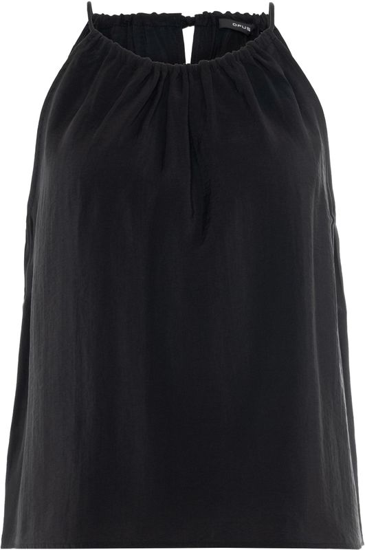 Opus - Foyage - Mouwloze Top - Zwart - 84% Modal, 16% Polyester