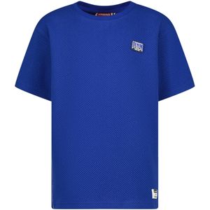 Vingino T-shirt blauw (Maat: 104) - Effen - Halslijn: Ronde hals,