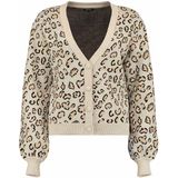 Bloomings - Vest V-hals - Zand - Leopard
