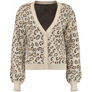 Bloomings - Vest V-hals - Zand - Leopard