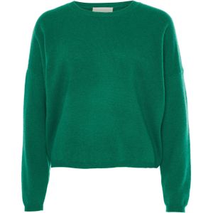 Absolut Cashmere Dames trui groen (Maat: XS) - Effen - Halslijn: Ronde hals,
