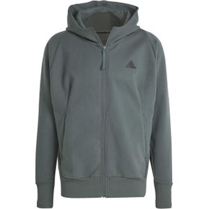 Adidas Vest groen (Maat: L) - Effen - Halslijn: Capuchon,