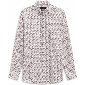 Bugatti - Overhemd - Wit - Modern Fit - Lange Mouwen - Katoen