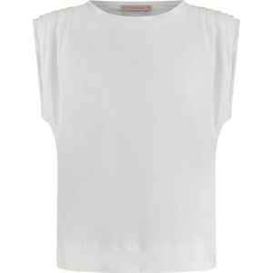 Studio Anneloes T-shirt ecru (Maat: XL) - Effen - Halslijn: Ronde hals,