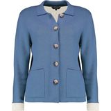 Bloomings - Vest SLK20-8793 - Gebreid Jack - Blauw