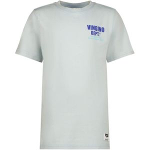 Vingino T-shirt blauw (Maat: 92) - Tekst - Halslijn: Ronde hals,