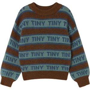 TINYCOTTONS Trui bruin (Maat: 104) - Tekst - Halslijn: Ronde hals,