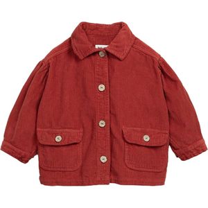 Play Up Blouse lange mouw rood (Maat: 128) - Effen - Halslijn: Kraag,