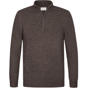 Profuomo - Half Zip Pullover - Bruin - Heren