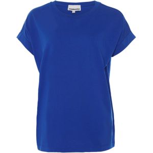 ARMEDANGELS T-shirt blauw (Maat: S) - Effen - Halslijn: Ronde hals,