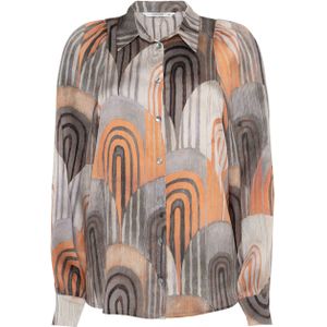 Summum Woman Blouse multicolor (Maat: 40) - Halslijn: Kraag,