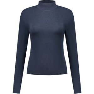 Fifth House Longsleeve blauw (Maat: 42) - Effen - Halslijn: Opstaande kraag,